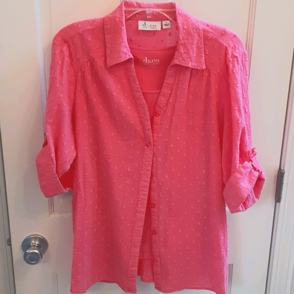 2 piece blouse and tank set